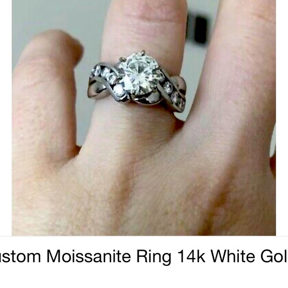Jewelry - 14 Kt White gold custom made from MOISSANITE
Co.